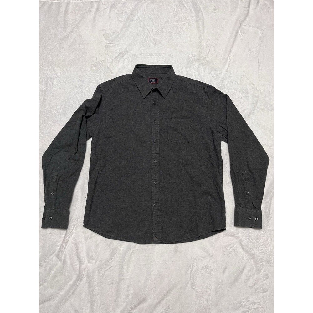 UNTUCKit Mens L "Sherwood" Button Up Long Sleeve Shirt Dark Gray